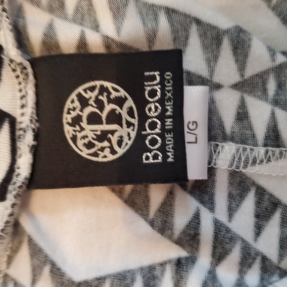 Bobeau Black/ White Geometric Women's Skirt women's sz L - Picture 3 of 4